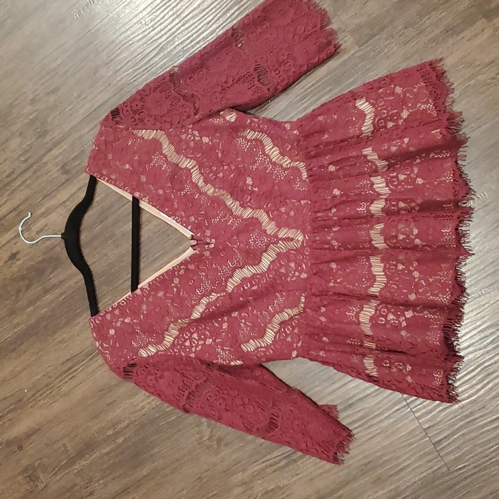 Anthropology Maeve Lace Peplum